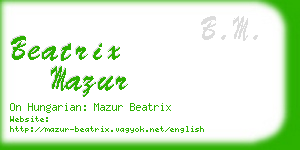 beatrix mazur business card